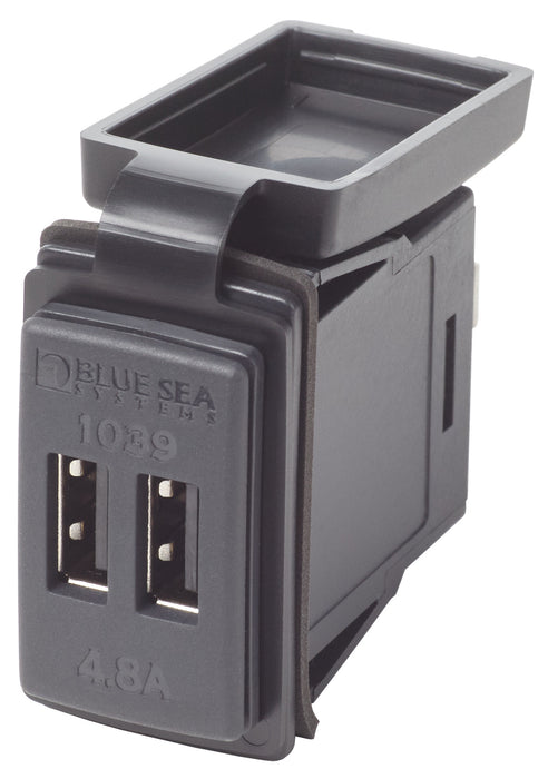 BlueSea Dual USB Einbau-Steckdose für Carling-Ausschnitte