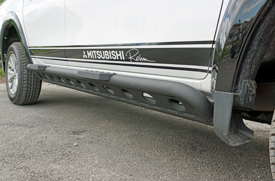 Rockslider LAPIS Aluminium DOKA Kabinenschutz horntools für Mitsubishi L200 - THEGREENMONKEY