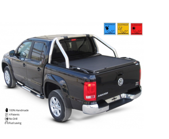 VW AMAROK mit original VW Styling Bar D/C SOT 1301 black matt - Laderaumabdeckung