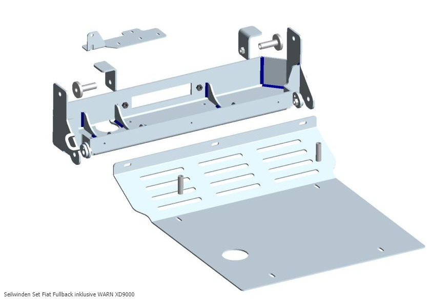 Seilwinden Set Inklusive Warn XD9000 für Fiat Fullback