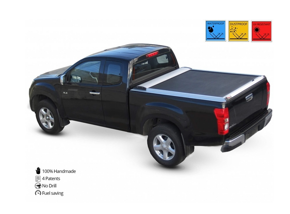 ISUZU D-Max Space Cab 2007-2011 SOT 1303 Aluminium eloxiert Laderaumabdeckung - Rollverdeck