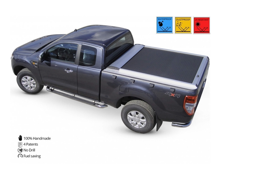 FORD Ranger XLT (Space Cab) ab 11/2012 & 2016+ SOT 1307 Aluminium eloxiert Laderaumabdeckung