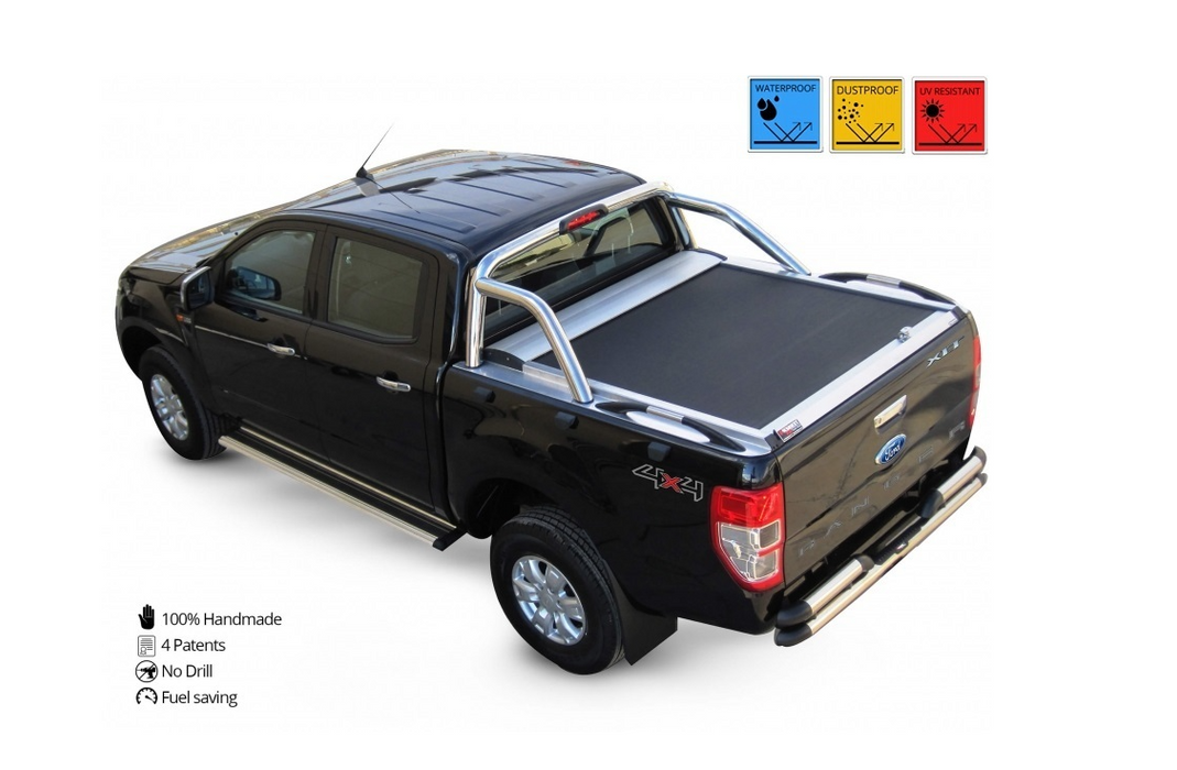 FORD Ranger LIMITED D/C ab 11/2012+ SOT 1306 SILVER Laderaumabdeckung inkl. Ladekantenschutz