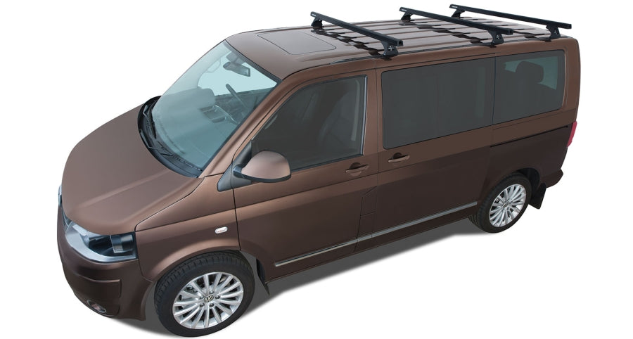 Rhino Rack Hd Querträger 1500mm (3) Vw T5/T6, Inkl. Rlt600 Füsse, Schwarz