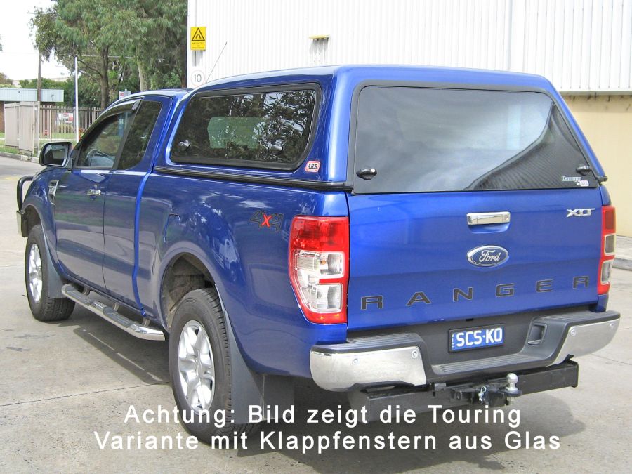 Basic Hardtop Für Ford Ranger '12-> 2Ab X-Cab Flach, Glatt, Seitl. Geschlossen