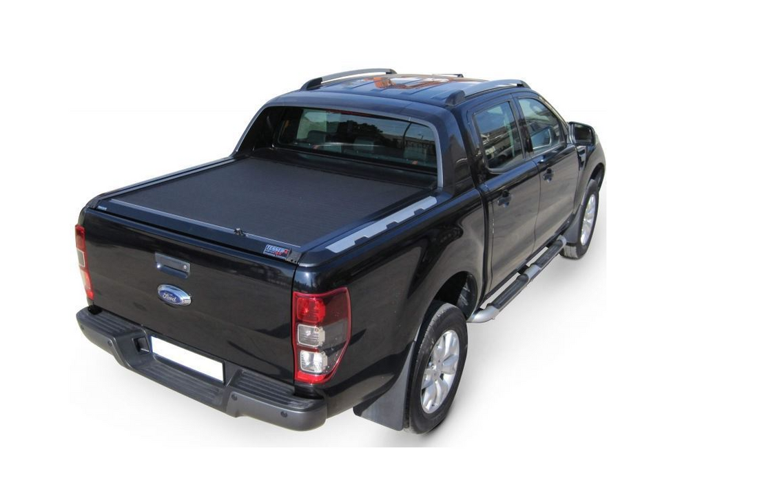 FORD Ranger WildTrak D/C ab 11/2012+ SOT 1308 black matt Rollverdeck inkl. Ladekantenschutz