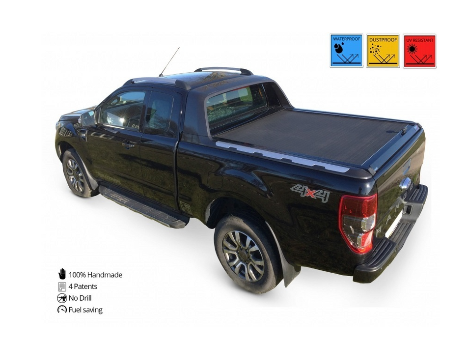 FORD Ranger WildTrak Space Cab ab 11/2012+ & 2016+ SOT 1309 black matt Rollverdeck