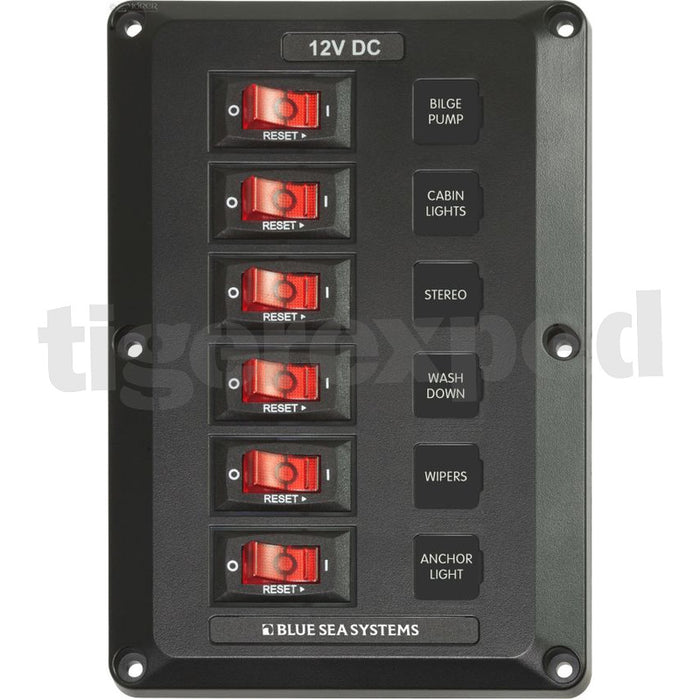 Below Deck - Schalttafel - 6 Stromkreise