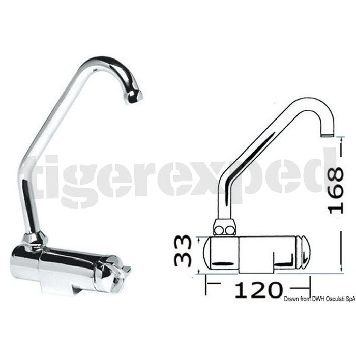 Drehhahn Serie Star hoch Warm-/Kaltwasser