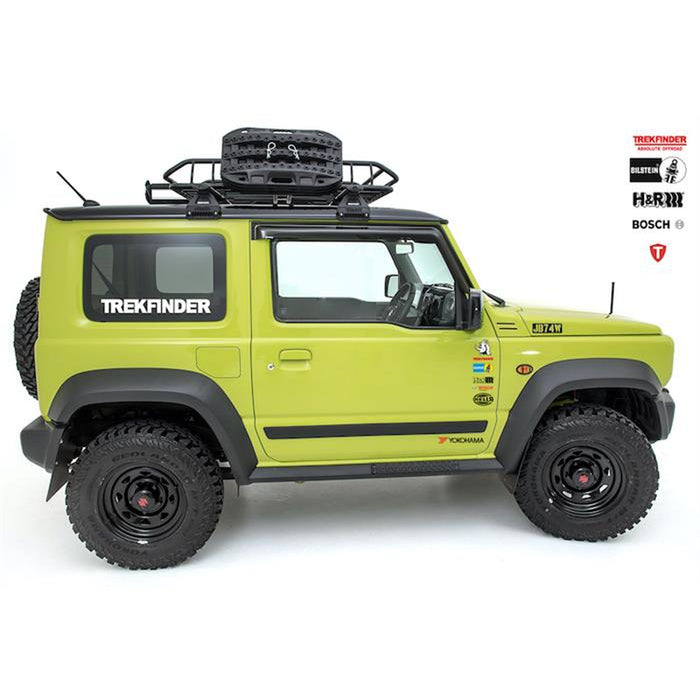 Höherlegungsfahrwerk TREKFINDER für SUZUKI Jimny II +40-50 mm OHNE verbauter Seilwinde/ INKL. Stahlflexbremsleitungssatz