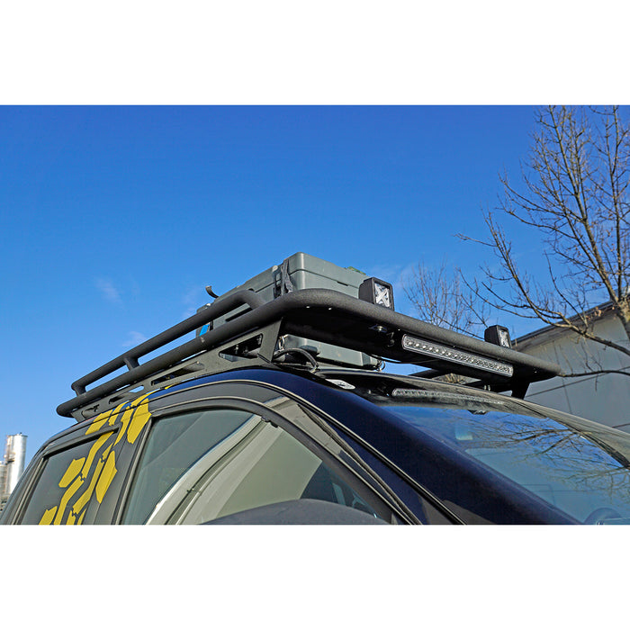 Dachträger NAVIS Nissan Navara flach Alu schwarz optional mit Reling by horntools Offroad 4x4 Dachzelt