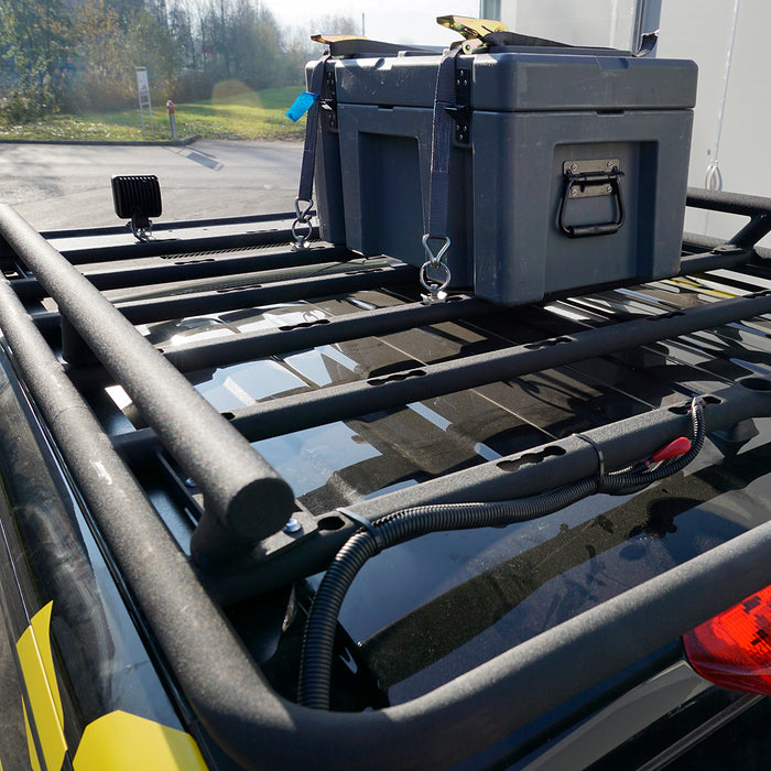 Dachträger NAVIS Nissan Navara flach Alu schwarz optional mit Reling by horntools Offroad 4x4 Dachzelt