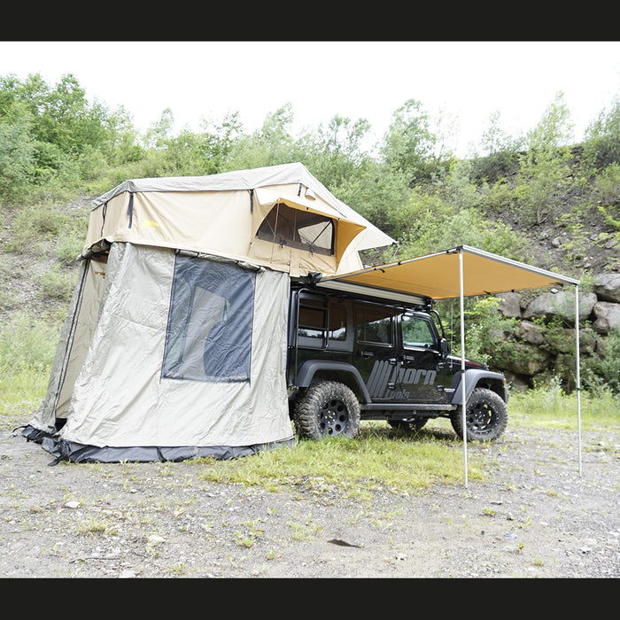 Dachzelt horntools Desert I Sandfarben mit Vorzelt 140