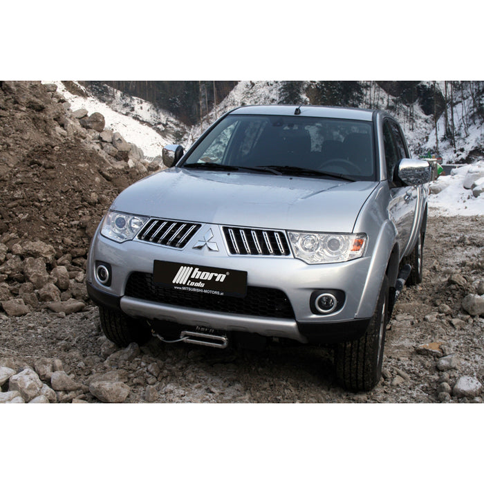 Seilwindensystem Alpha 9.9 für Mitsubishi L200 06-15 4,3to Kunststoffseil Seilwinde 12V horntools