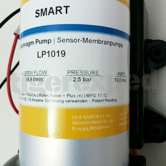 Lilie Smart Sensor 18,9L 2,5bar 12V 12mm Schlauchanschlußnippeln