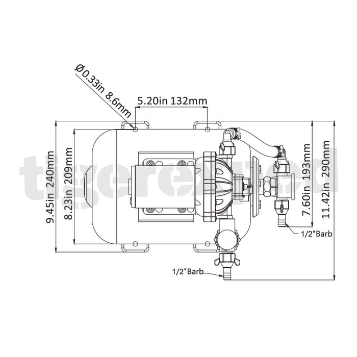 Pumpen Druckspeicher-System 24V für größere Fahrzeuge - die plug'n'play-Lösung