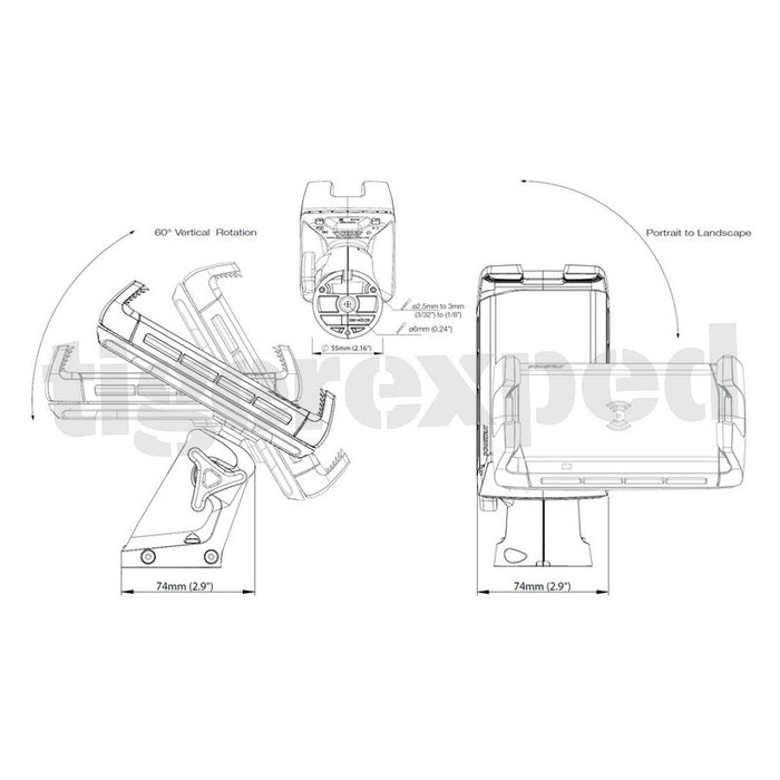 ROKK Ladehalter EDGE, wasserdichter Halter & schnelles Induktionsladen