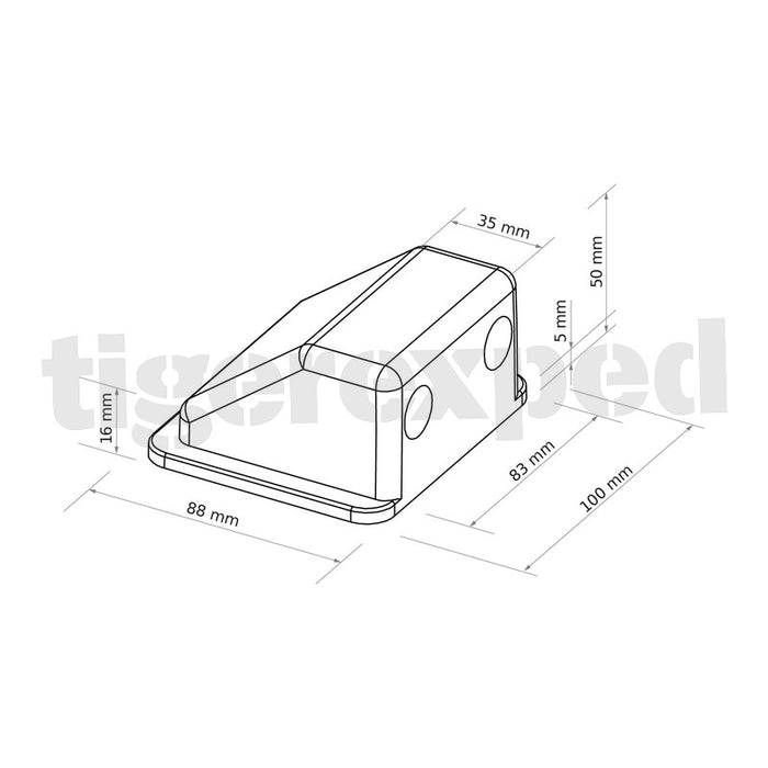 Solar Kabeldurchführung 2-fach mit PG-Verschraubungen, ABS, schwarz