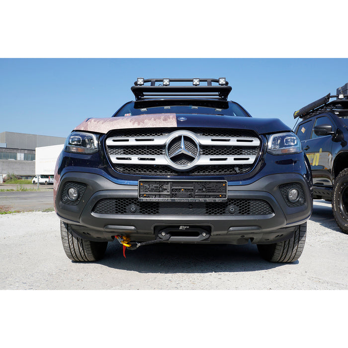 Seilwindensystem Alpha 9.9 für Mercedes X 250 Body Lift 10cm 4,3to Zugkraft Elektrowinde Seilwinde 12V horntools Zubehör